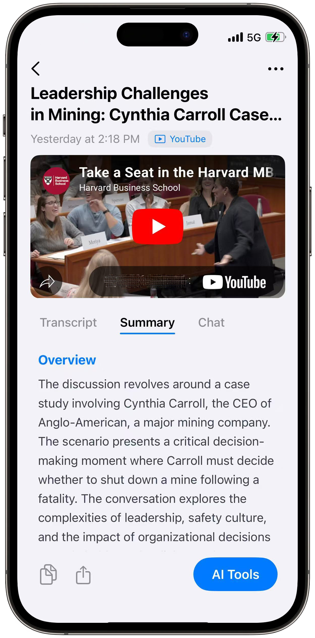 YouTube Analysis Feature
